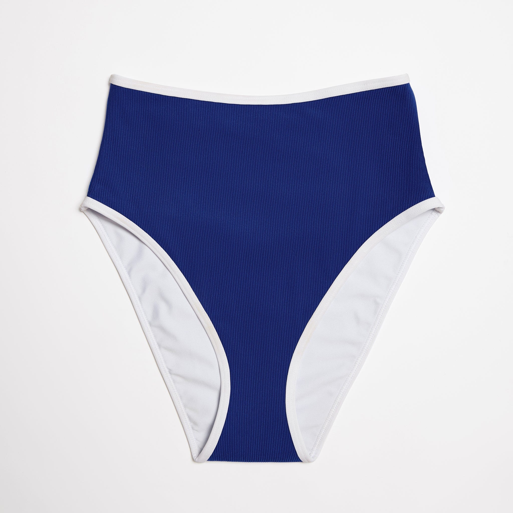 High Waisted Bikini Bottom Ribbed Capri - Image 6