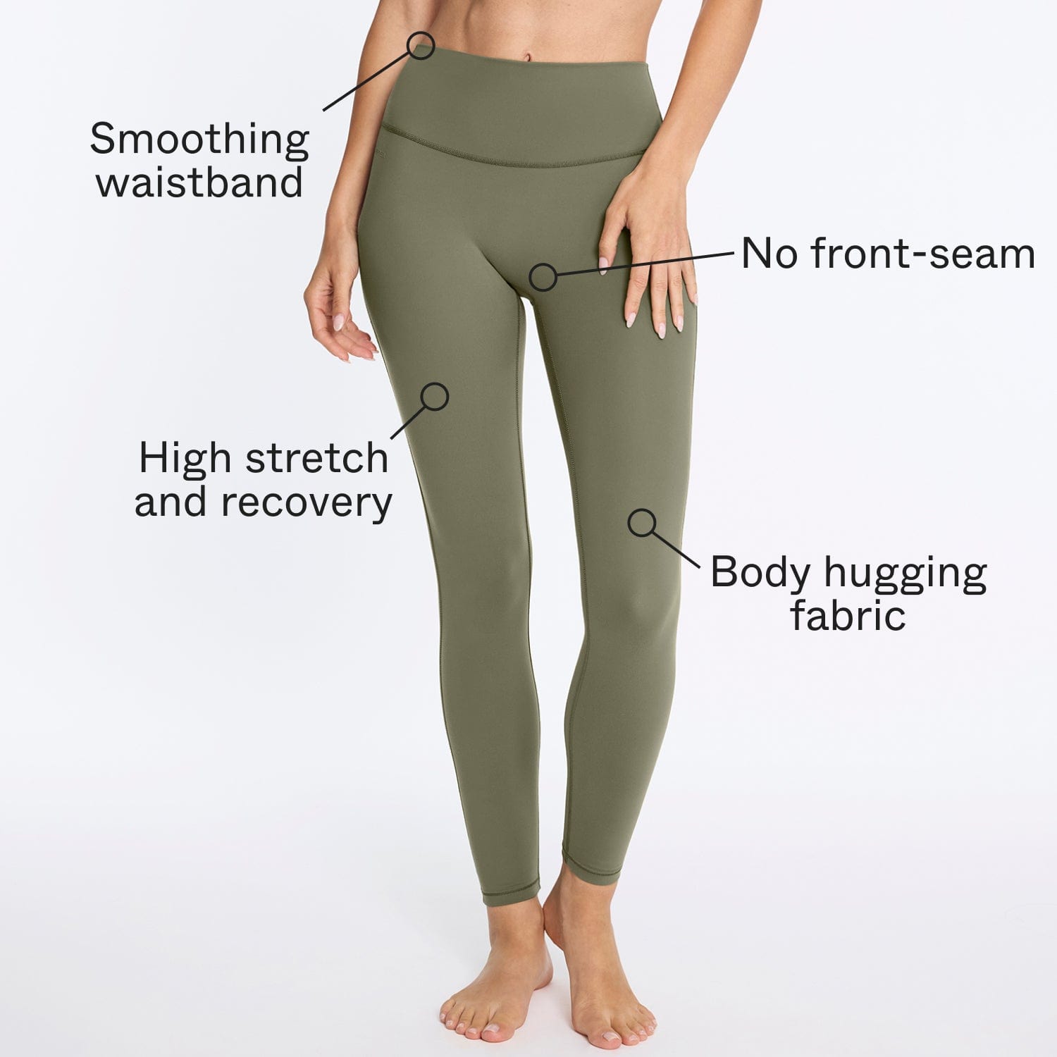 Sculpting Legging Olive - Image 2