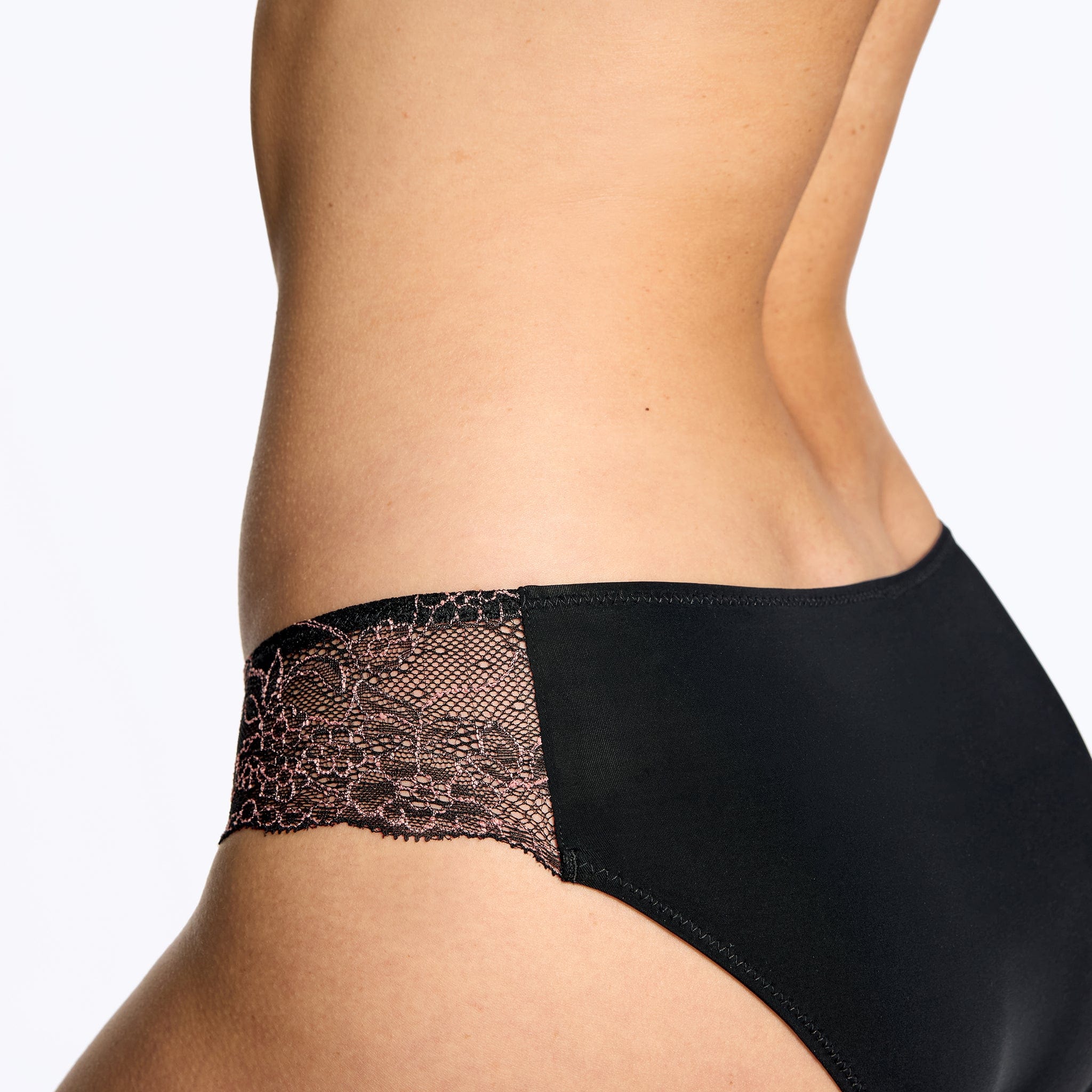 Smooth Lace Bikini Black Two-Tone - Image 2