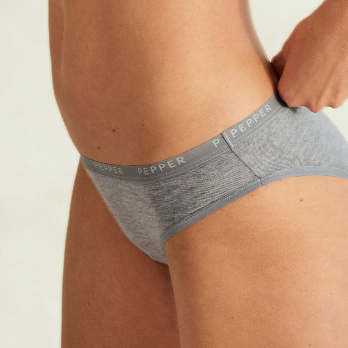 Supima® Cotton Bikini Heather Grey - Image 3