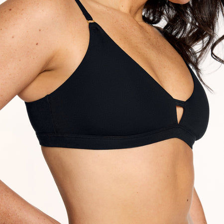 Supima® Cotton Wirefree Bra Black - Image 2