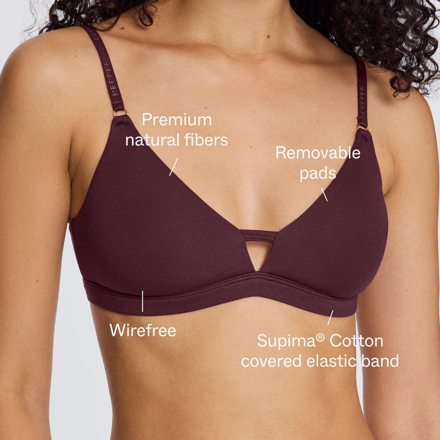 Supima® Cotton Wirefree Bra Fig - Image 4